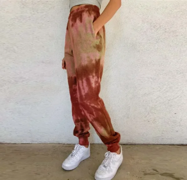 Orphic Tie-Dye Printed Bloomers – Casual Cotton Blend Pants